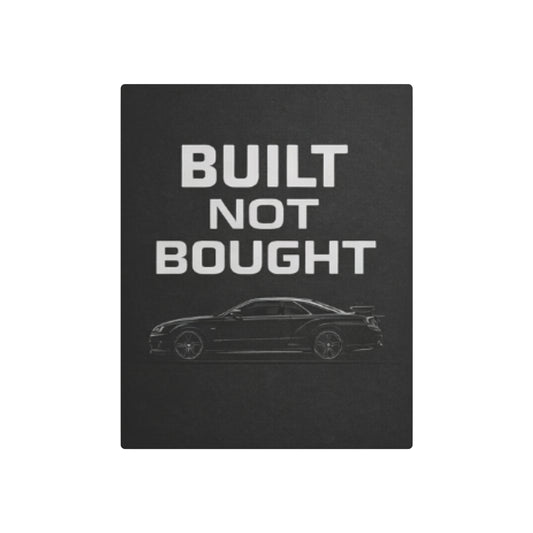 "Built Not Bought" Metal Wall Sign | Garage & Man Cave Décor